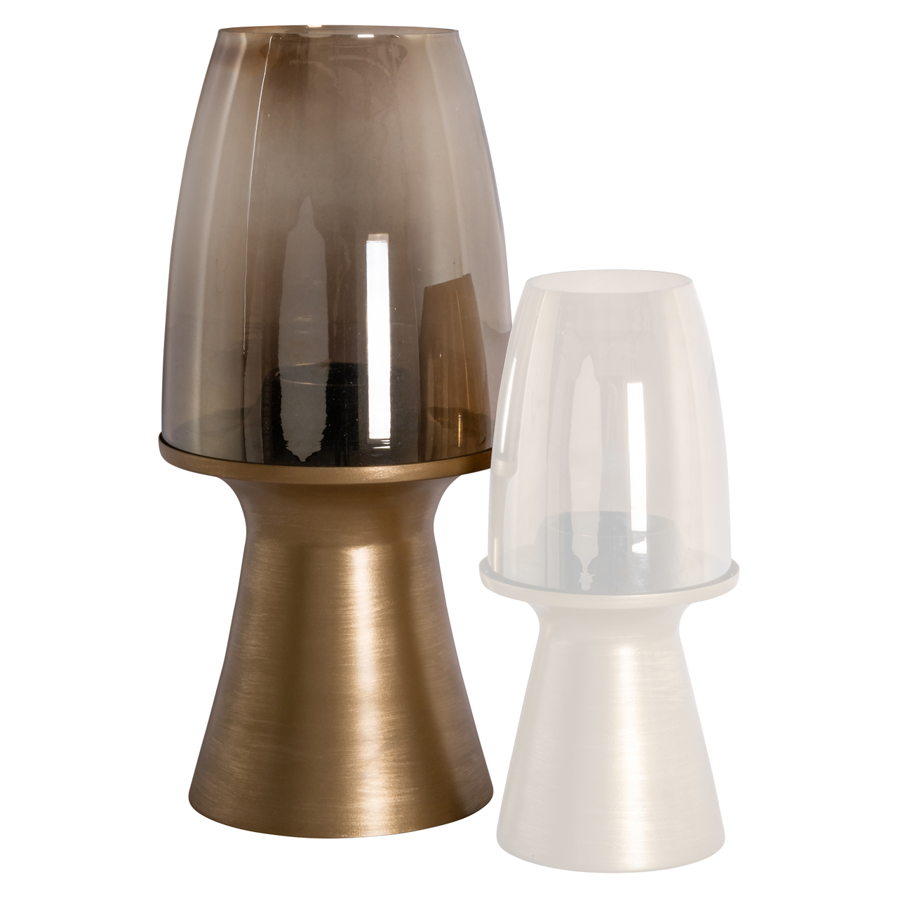 Windlicht Danea geborsteld large goud - Afbeelding 2