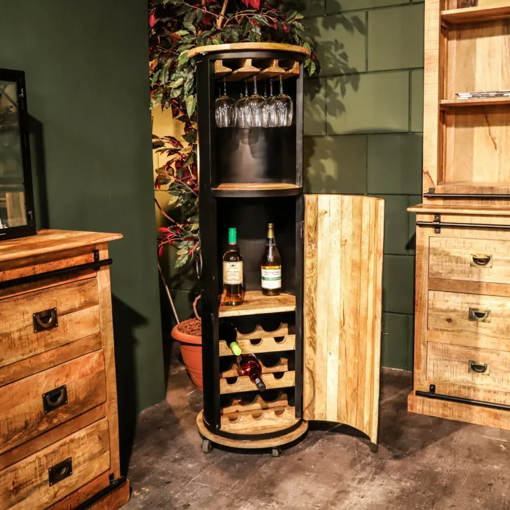 Wijnkast Mangohout Deluxe