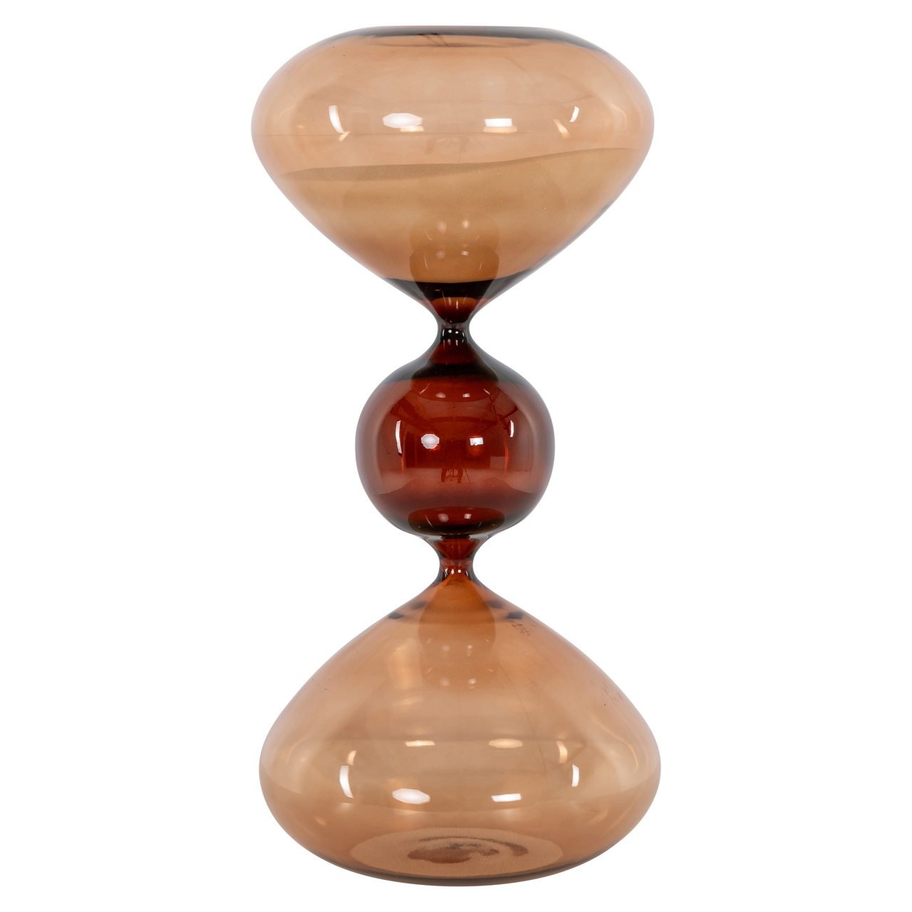 Decoratief object Elba hourglass large bruin