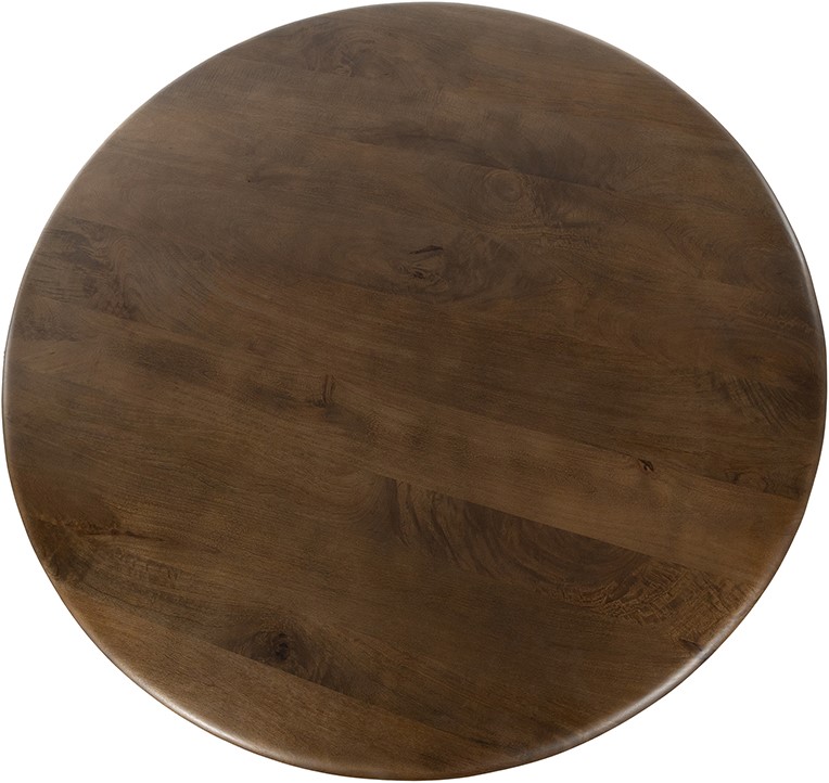 Eetkamertafel Walnut bruin mangohout Ø130 cm - Afbeelding 4