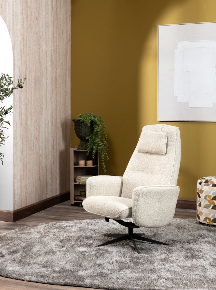 Andalucia, relax-fauteuil + poef - grafiet poot - knock down - Afbeelding 11