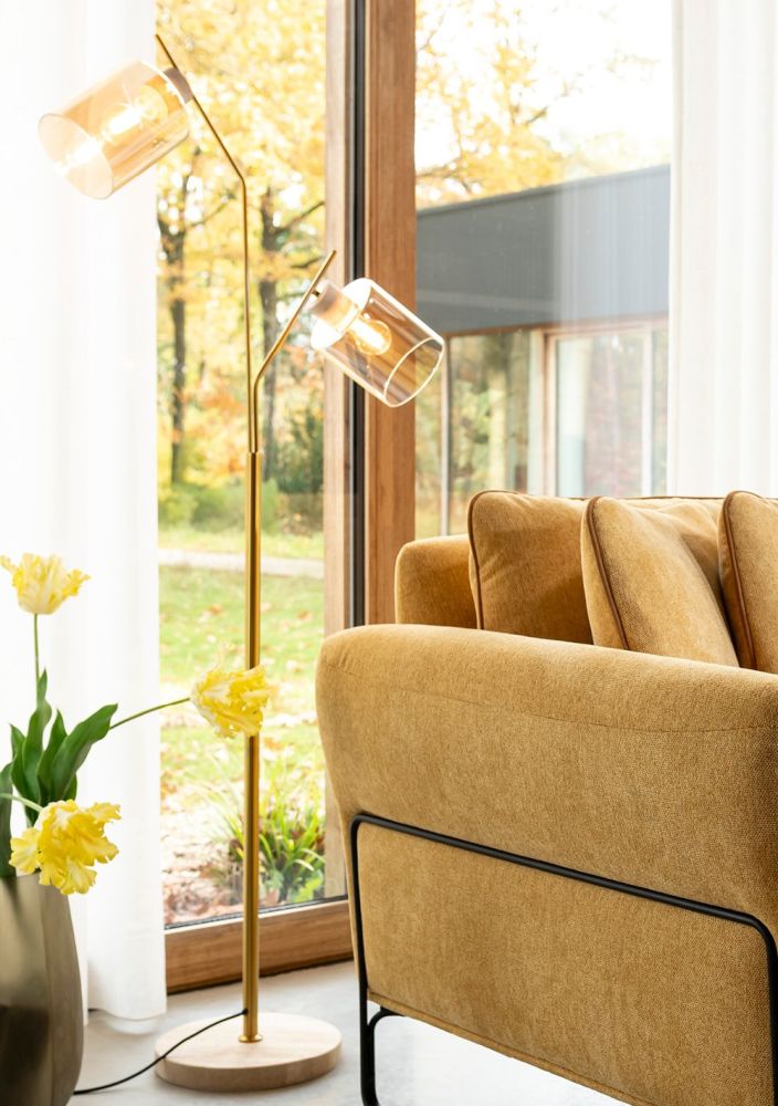 Pimmy vloerlamp 2*e27 - Beige - Afbeelding 4