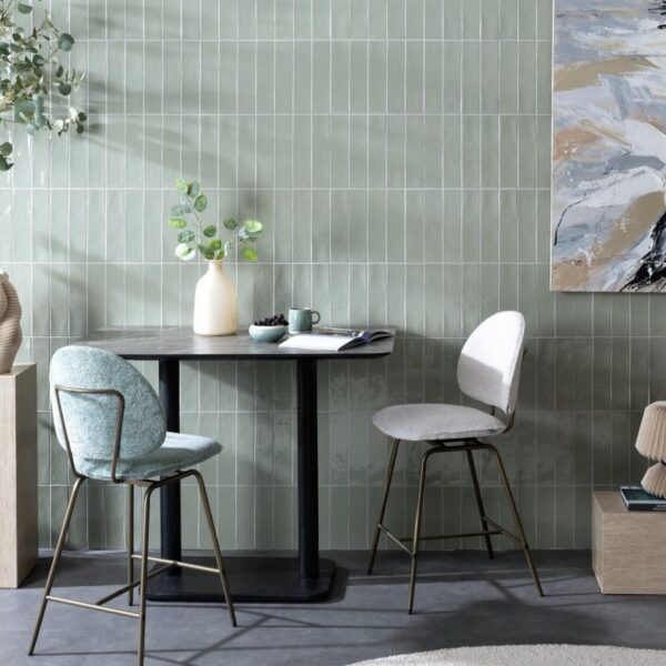 ambiance Brest bistrotafel marble light grey 120x75cm