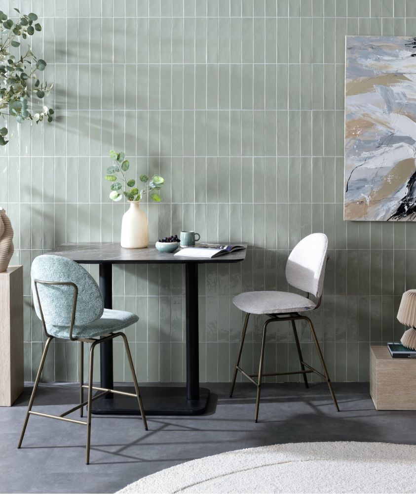 Brest bistrotafel marble light grey 120x75cm