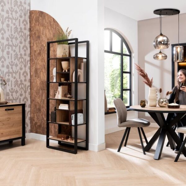 ambiance Semmi, eetkamerstoel - zwart frame - stof Avicci