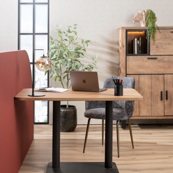 ambiance Brest bistrotafel vintage oak 120x75cm