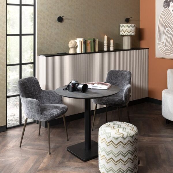 ambiance Brest bistrotafel stone anthracite D80cm