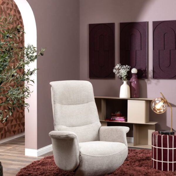 ambiance Twisto, relax-fauteuil - manueel - vaste hoofdsteun - stof Vada