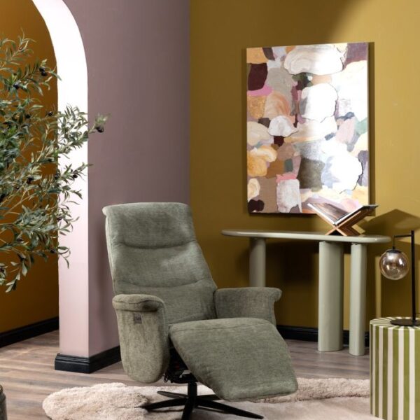 ambiance Twistello, relax-fauteuil - 2-motoren - aanpasbare hoofdsteun - stof Vada incl. accu