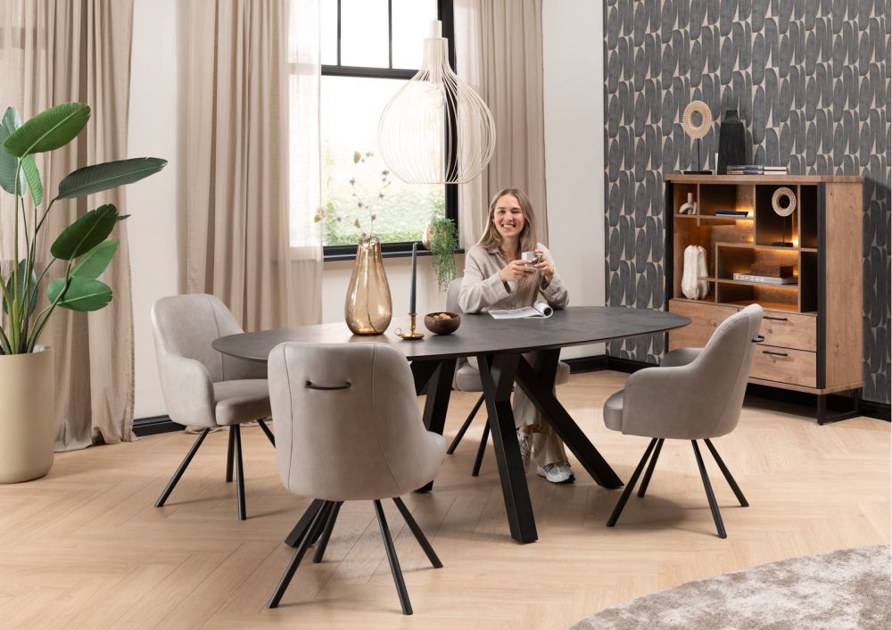 Perth, uitschuiftafel 170 (+ 60 cm.) x 100 cm - uitschuif uiteinde - Afbeelding 12