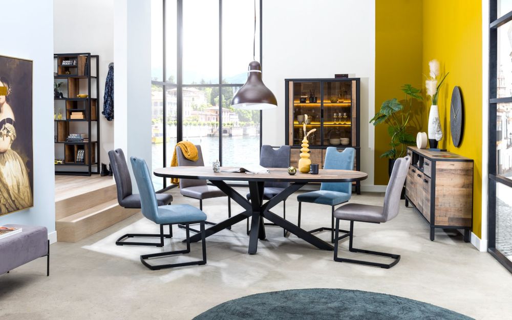 Sardinie, uitschuiftafel rechthoek met centrale poot 180 (+ 60) x 98 cm - Driftwood - Afbeelding 13