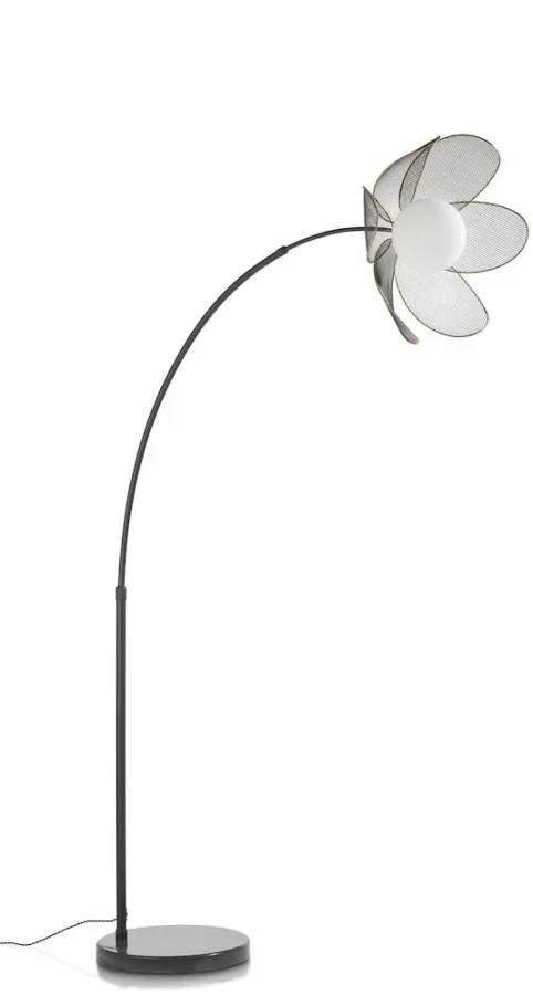 Magnolia vloerlamp H185cm 1*E14 - Zwart - Afbeelding 4