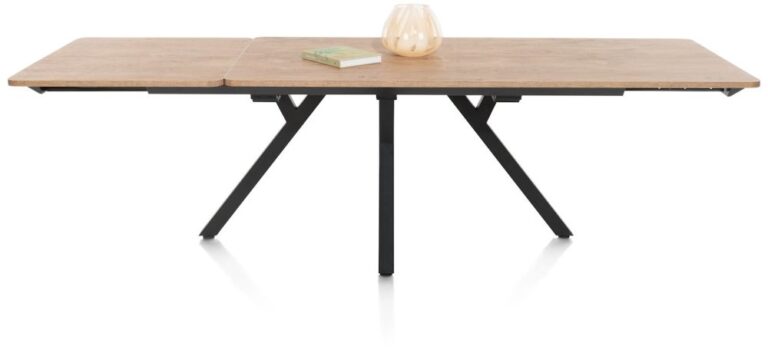 Perth, uitschuiftafel 170 (+ 60 cm.) x 100 cm - uitschuif uiteinde