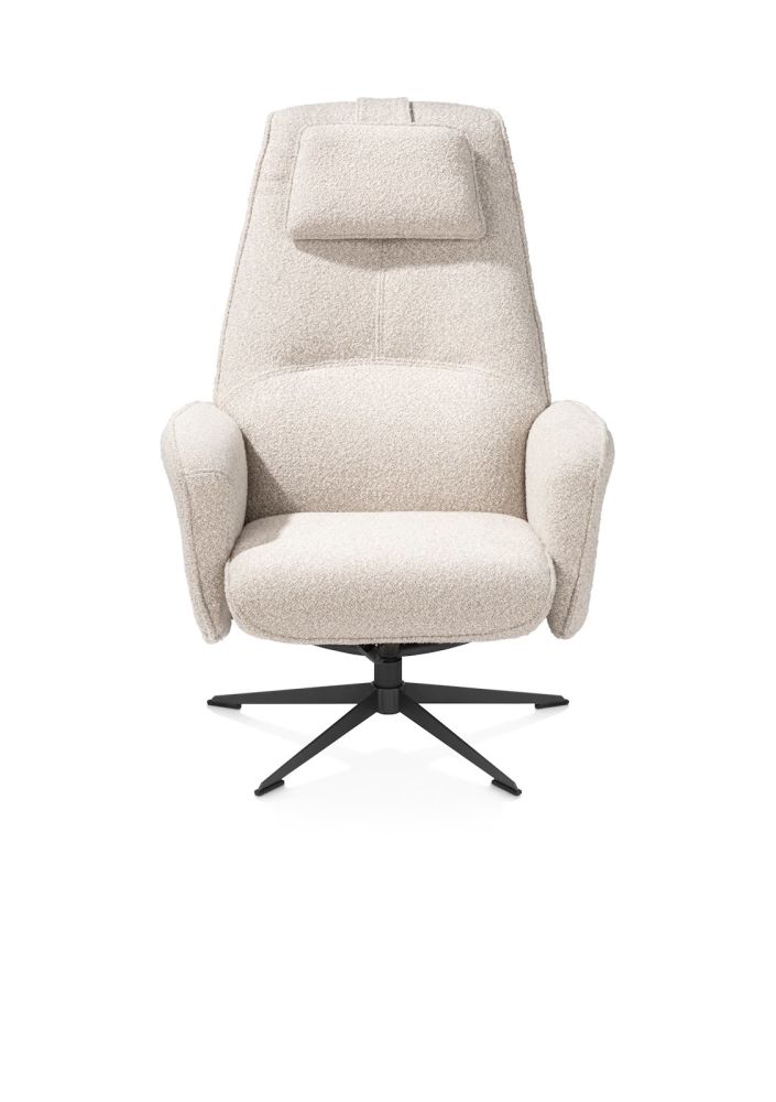 Andalucia, relax-fauteuil + poef - grafiet poot - knock down - Afbeelding 2