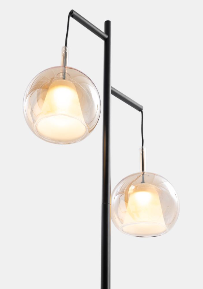 Rae vloerlamp 2*led - Amber - Afbeelding 2