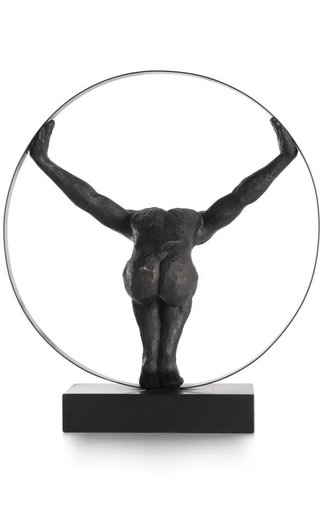 Circle Man beeld H58cm - Zwart - Afbeelding 5