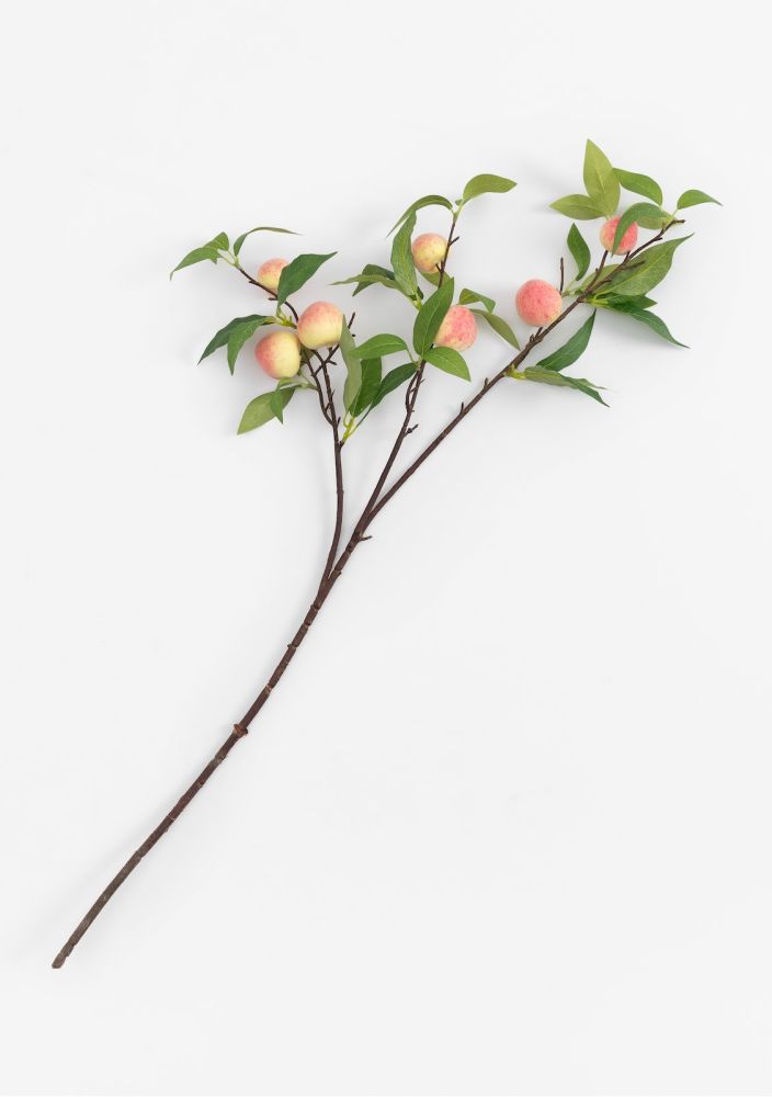 image-1784 Peach spray kunstbloem H85cm - Oranje