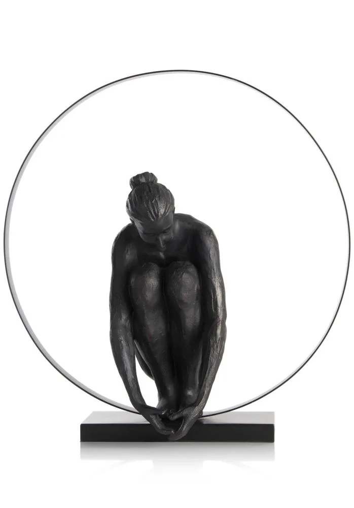 Circle Lady beeld H54cm - Zwart