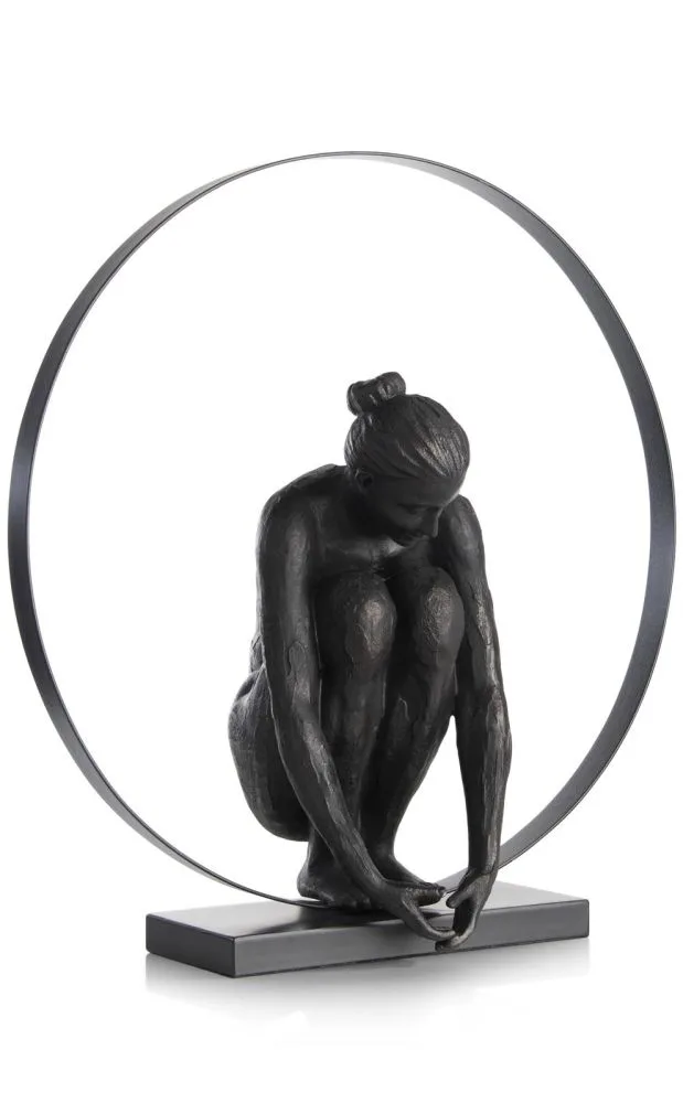 Circle Lady beeld H54cm - Zwart - Afbeelding 2
