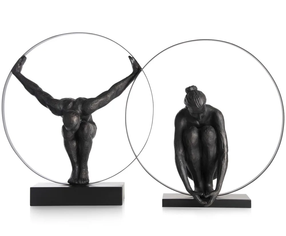 Circle Lady beeld H54cm - Zwart - Afbeelding 7