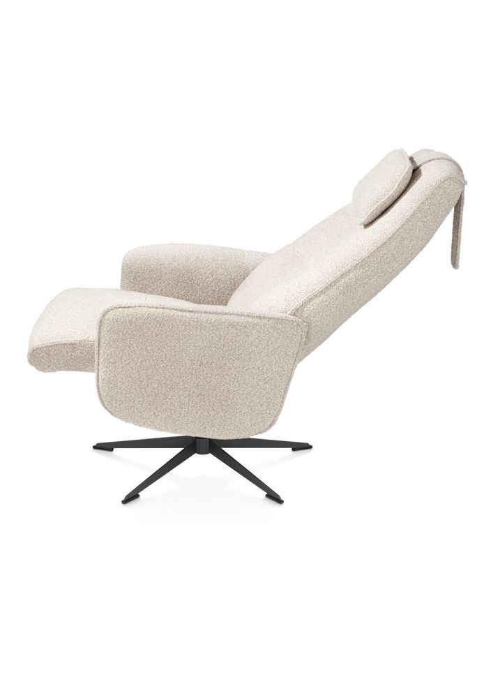 Andalucia, relax-fauteuil + poef - grafiet poot - knock down - Afbeelding 3