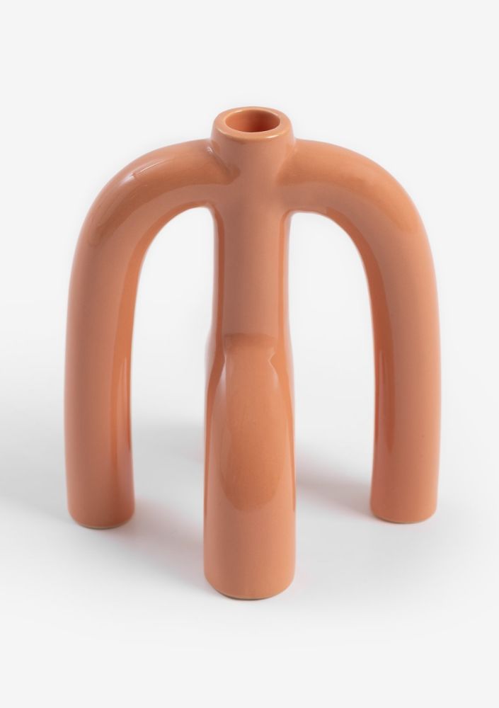 Adele kandelaar H20cm - Oranje - Afbeelding 4