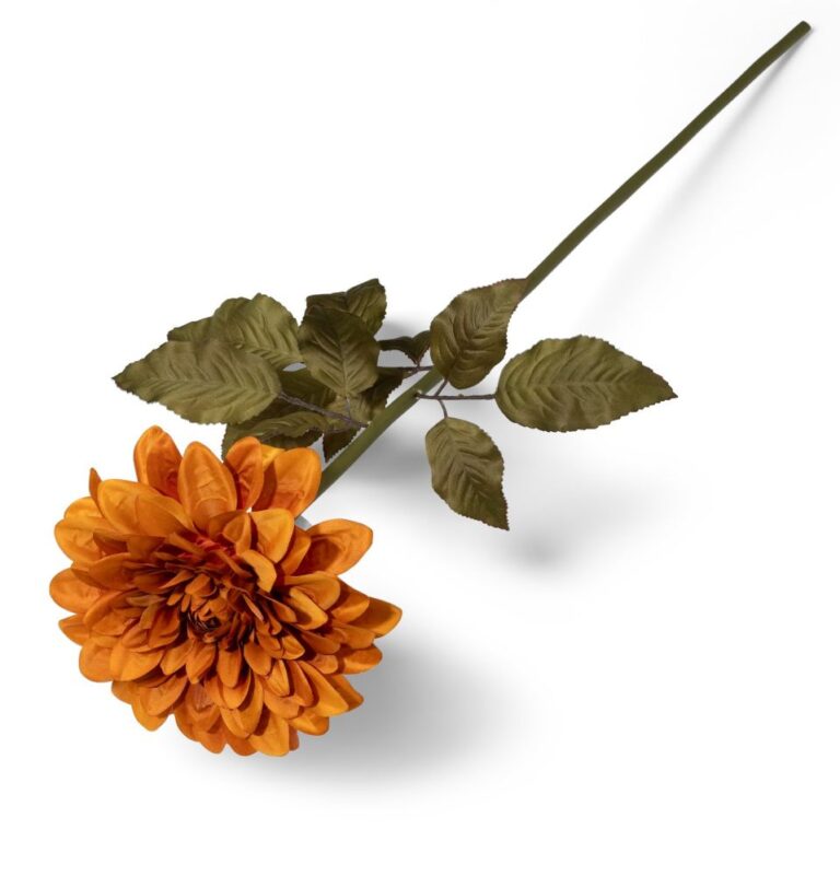 image-1848 Dahlia giant spray kunstbloem 95cm - Oranje