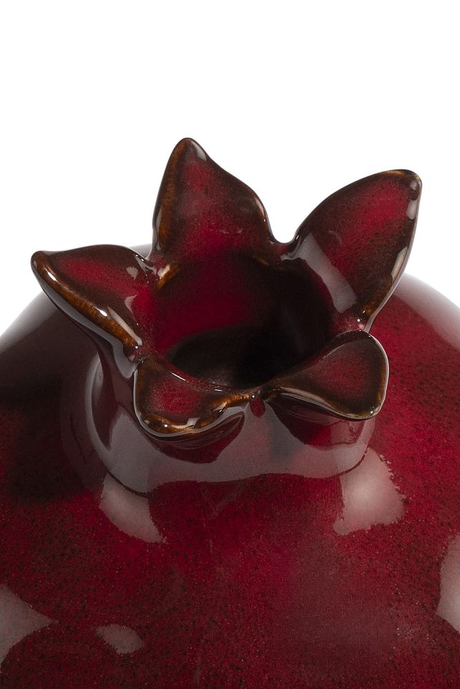Pomegranate kandelaar H12cm - Bordeaux - Afbeelding 2
