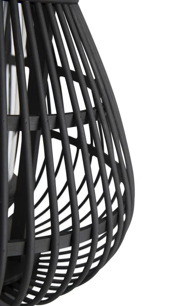 Philou windlicht H26,5cm - Zwart - Afbeelding 4
