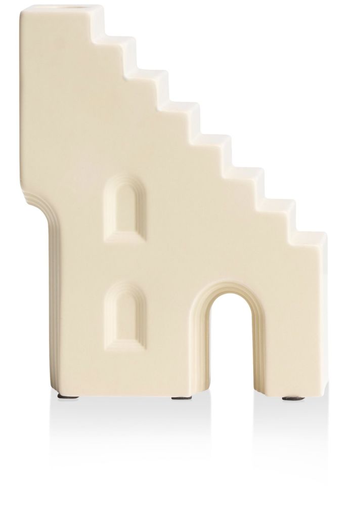 Skala kandelaar H17.6cm - Cremekleurig