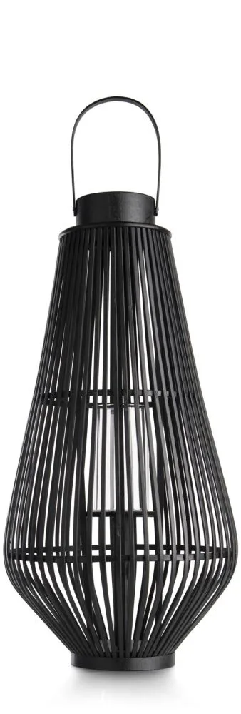 Philou windlicht H70,5cm - Zwart