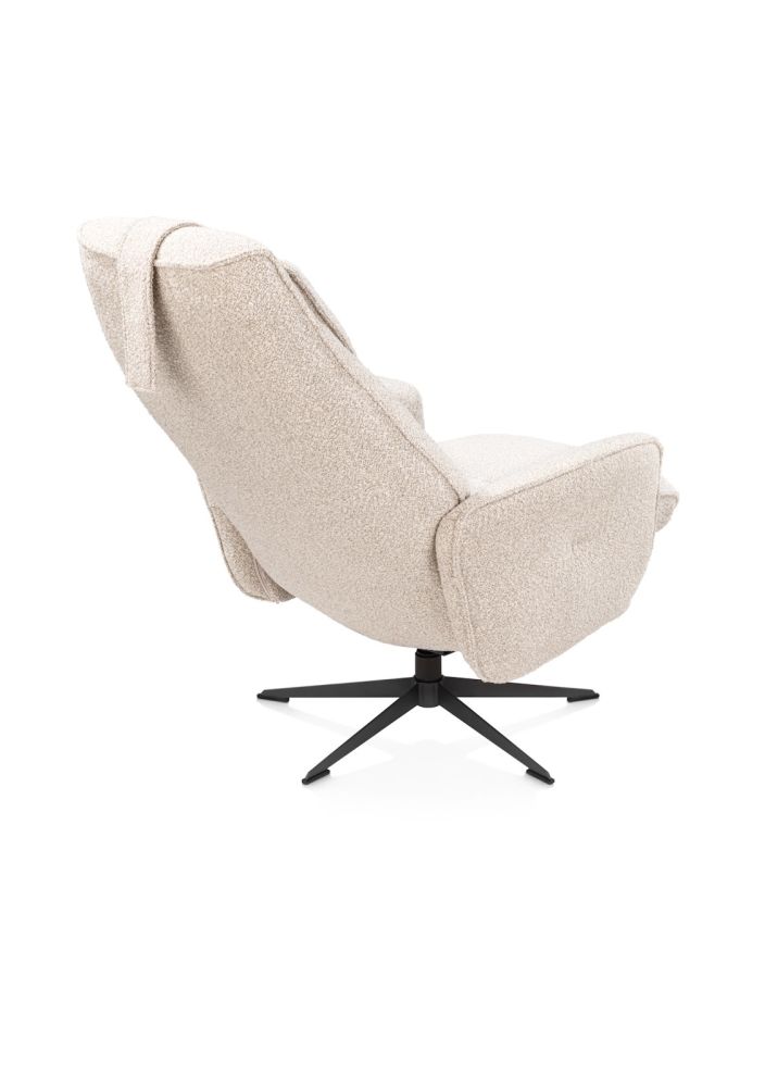 Andalucia, relax-fauteuil + poef - grafiet poot - knock down - Afbeelding 4