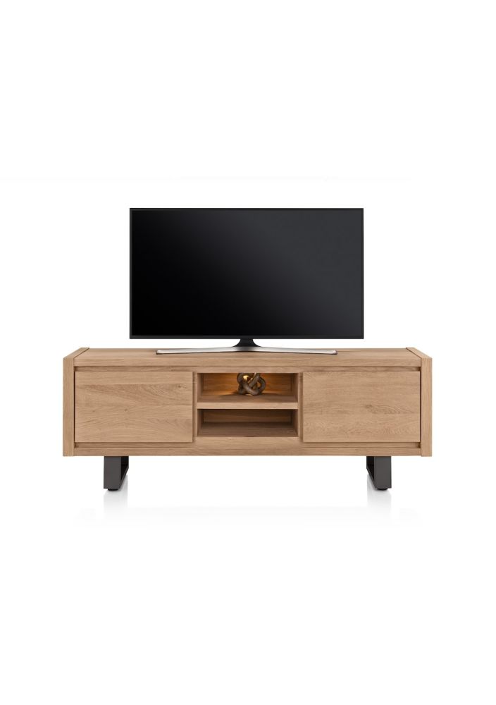image Bonaire, lowboard 170 cm - 2-kleppen + 2-niches (+ LED)