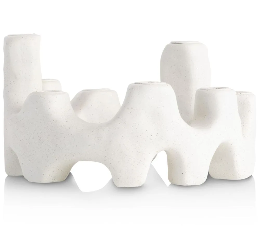Jet kandelaar H14,5cm - Wit