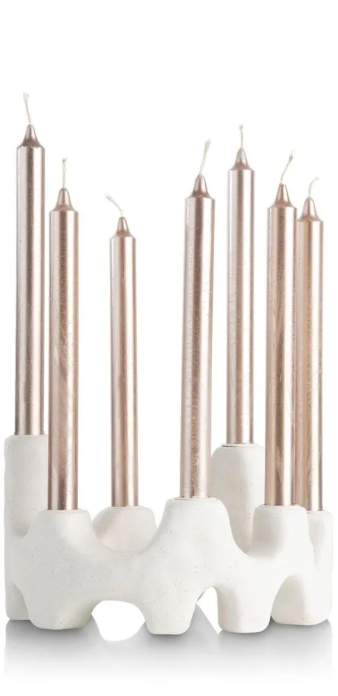 Jet kandelaar H14,5cm - Wit - Afbeelding 7