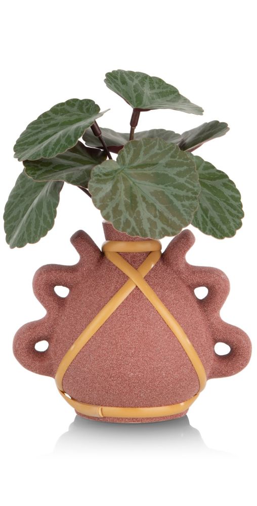 Saxifrage Mini Bush H13cm kunstbloem - Groen - Afbeelding 2