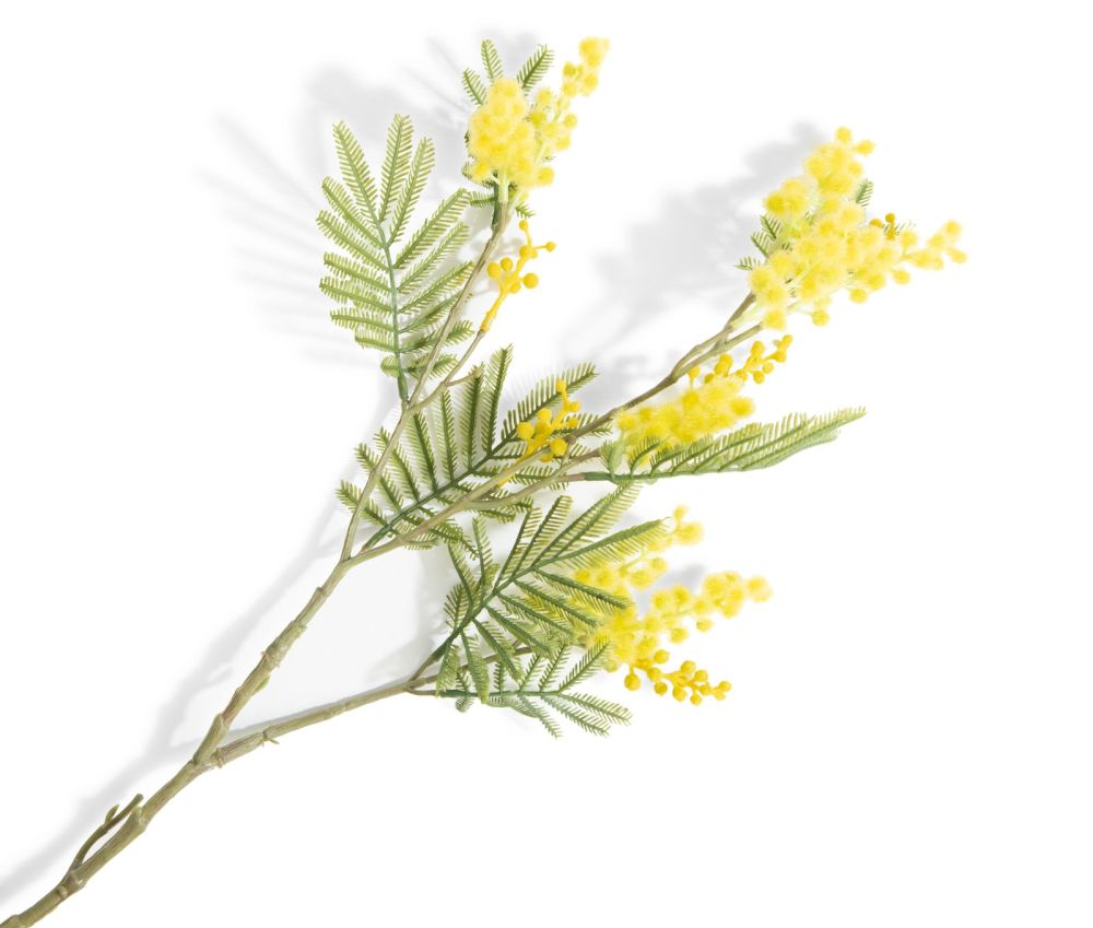 Mimosa Branch H110cm kunstbloem - Geel - Afbeelding 3