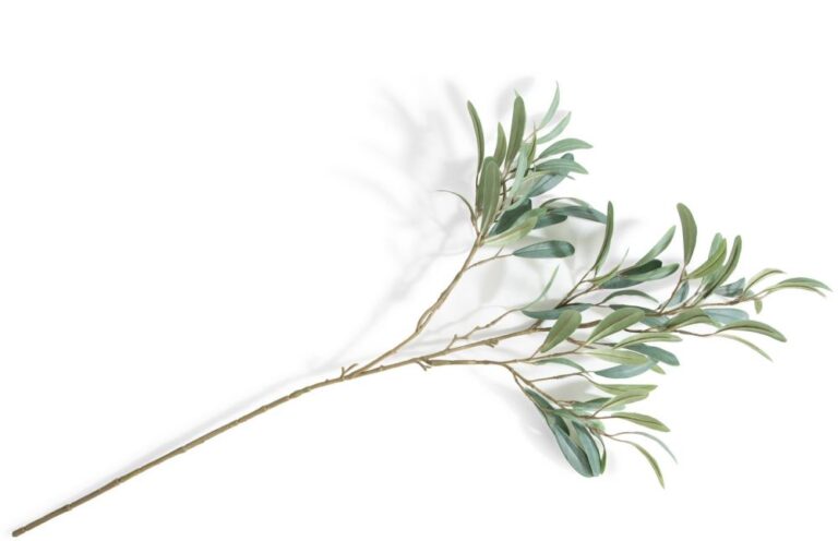 image-2070 Olive Leaf Spray H82cm kunstbloem - Groen