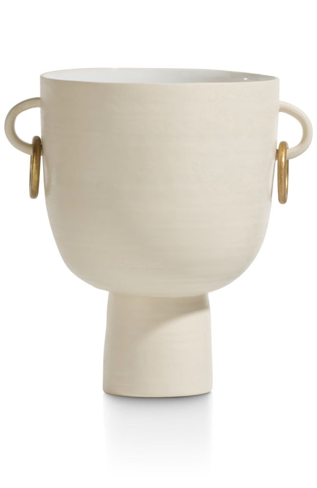 Presley vaas H25cm - Cremekleurig