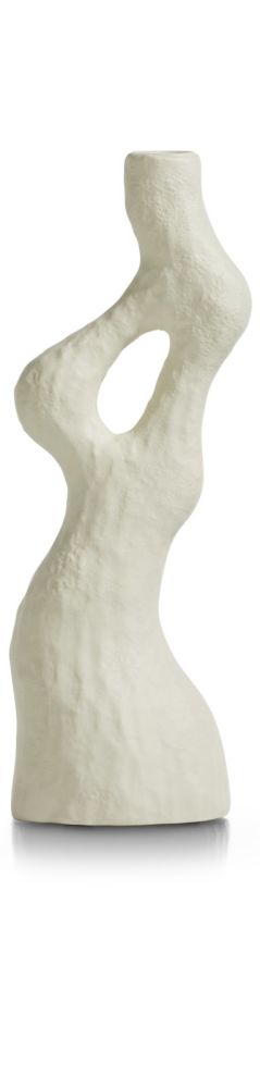 Debra vaas H32cm - Cremekleurig