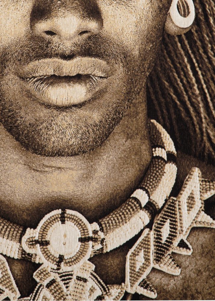 Samburu Warrior schilderij 75x125cm - Multikleur - Afbeelding 7