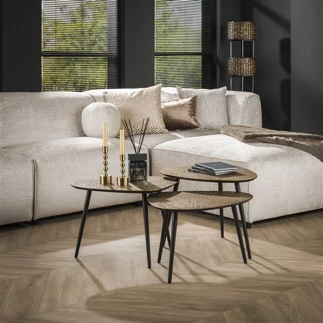 Salontafel Metallic driehoekig set/3 - Afbeelding 5