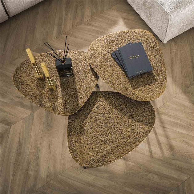 Salontafel Metallic driehoekig set/3 - Afbeelding 6