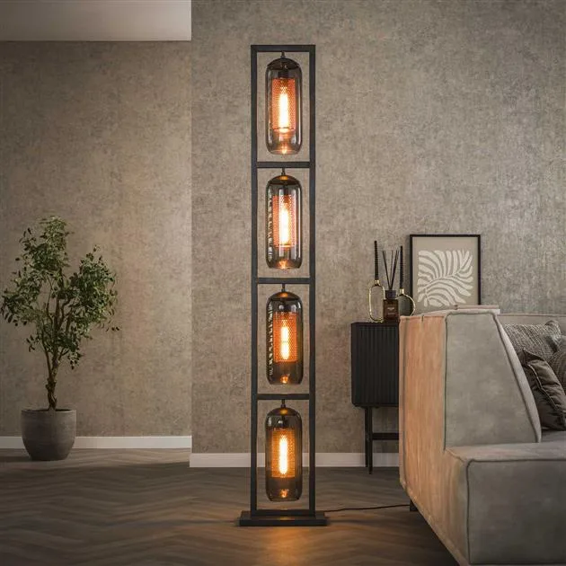 Vloerlamp Smoke Mesh 4L - Afbeelding 7
