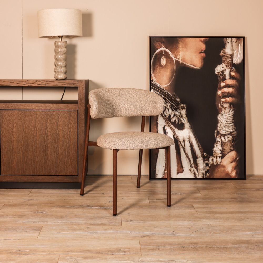 Eetkamerstoel Elin beige - Afbeelding 2