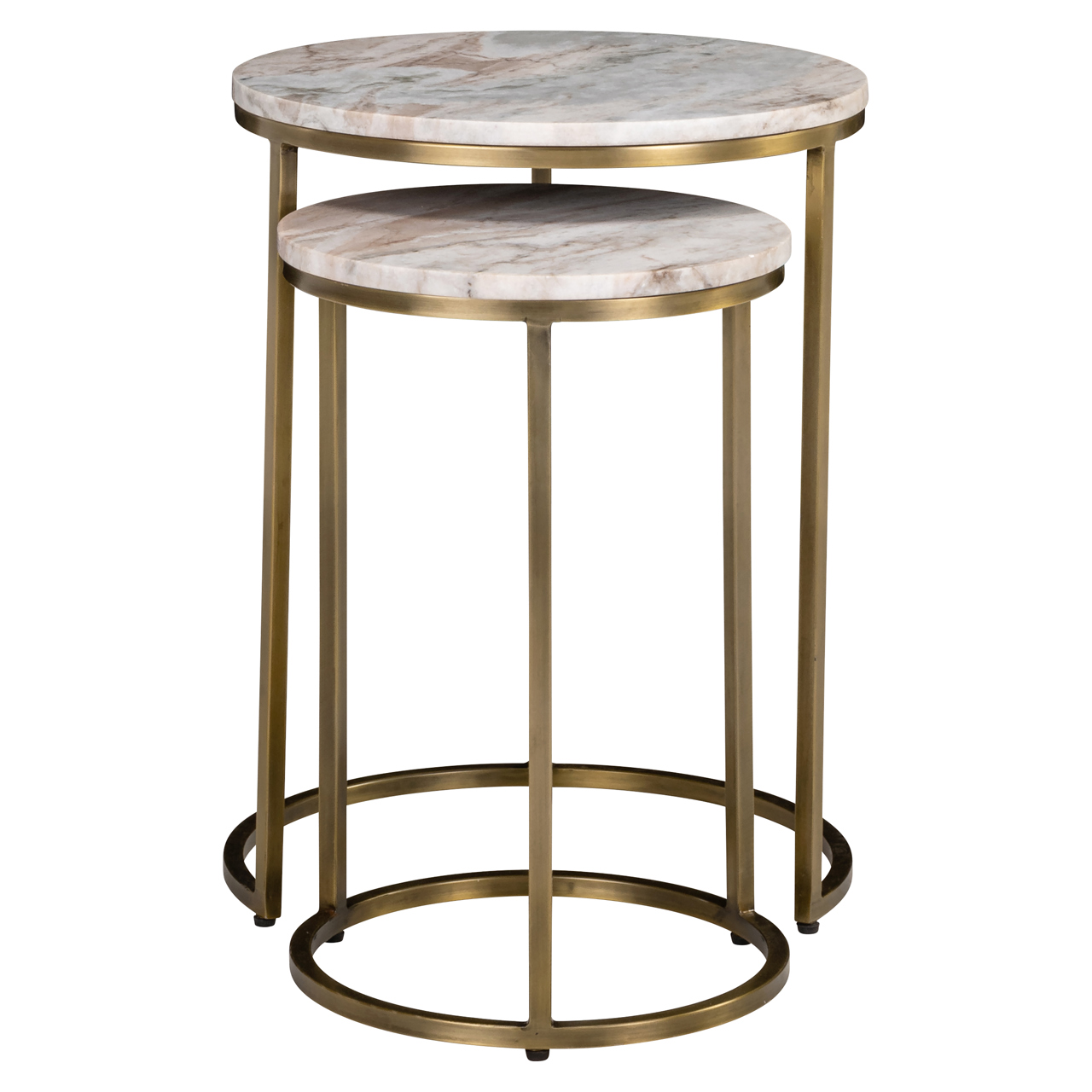 Bijzettafel Bottega Blush beige (Set of 2) - Afbeelding 3