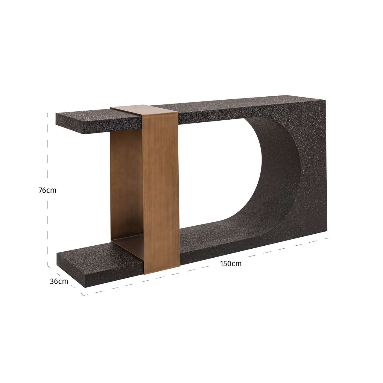 Console Alexander Jones black/gold (Bazel) - Afbeelding 4