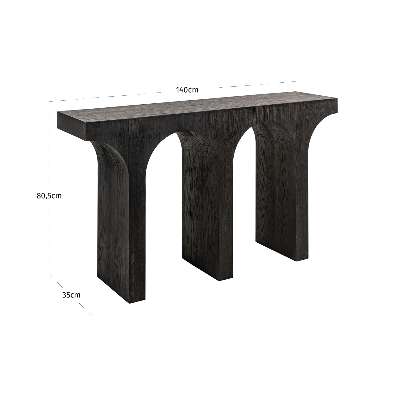 Console Ashford dark brown - Afbeelding 7