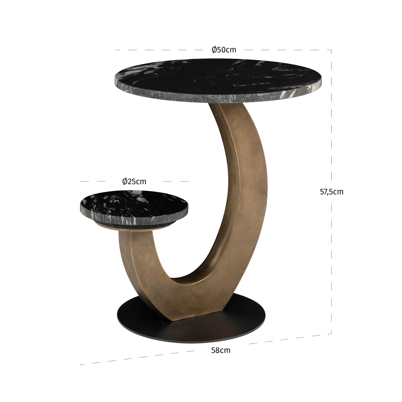 Bijzettafel Tibby black - Afbeelding 7