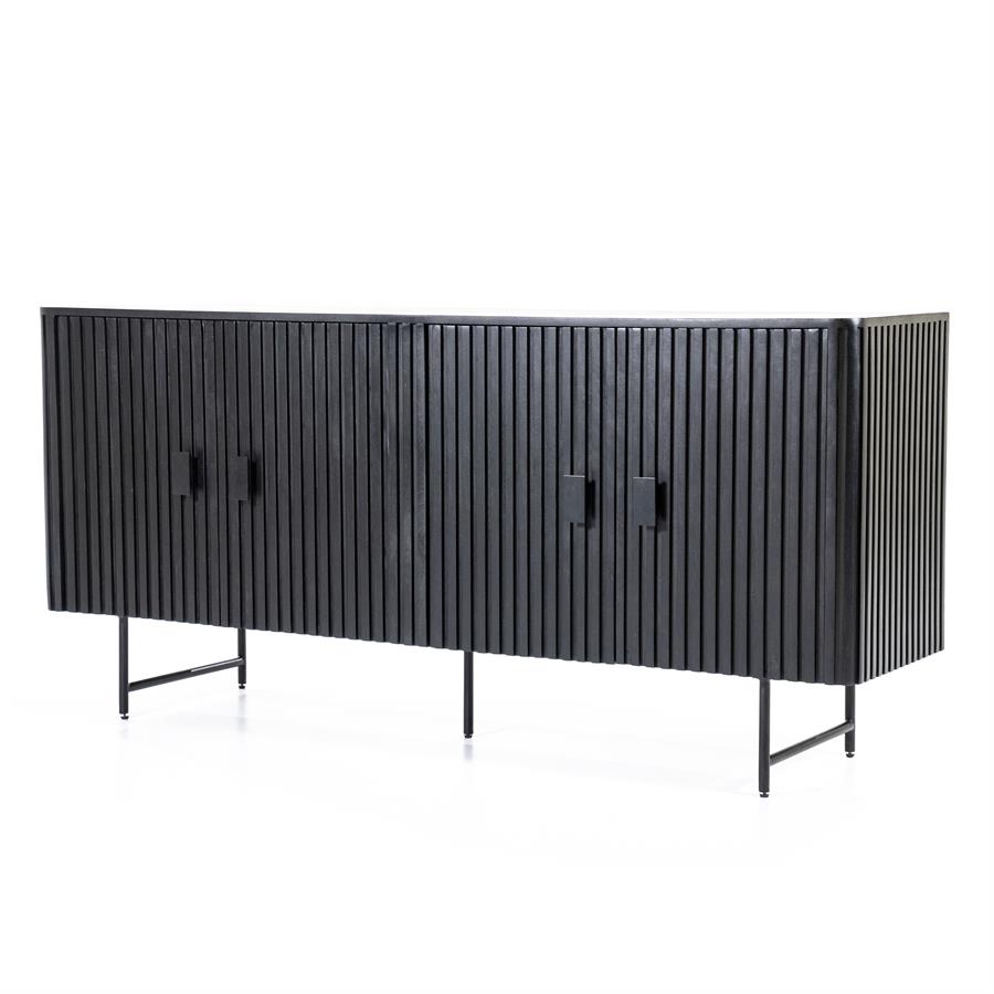 Dressoir Remi 4-drs. - Zwart - Afbeelding 2